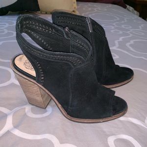 Vince Camuto Black open toe booties